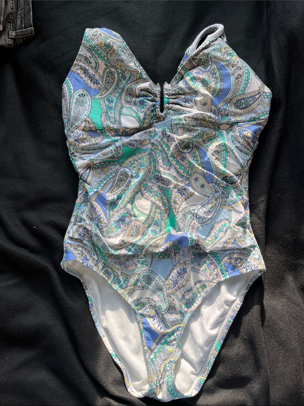 Alex Marie Paisley One-Piece Swimsuit in Blue and Green